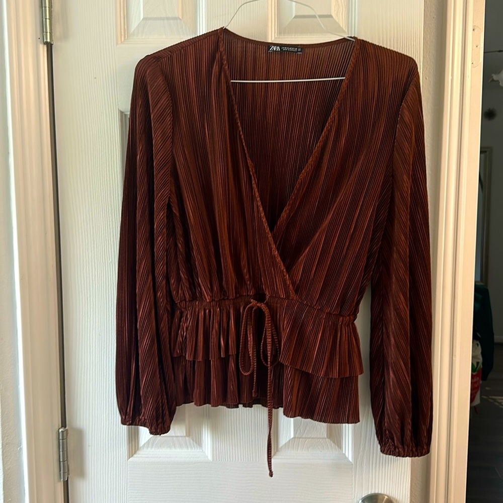 Zara long sleeve blouse M